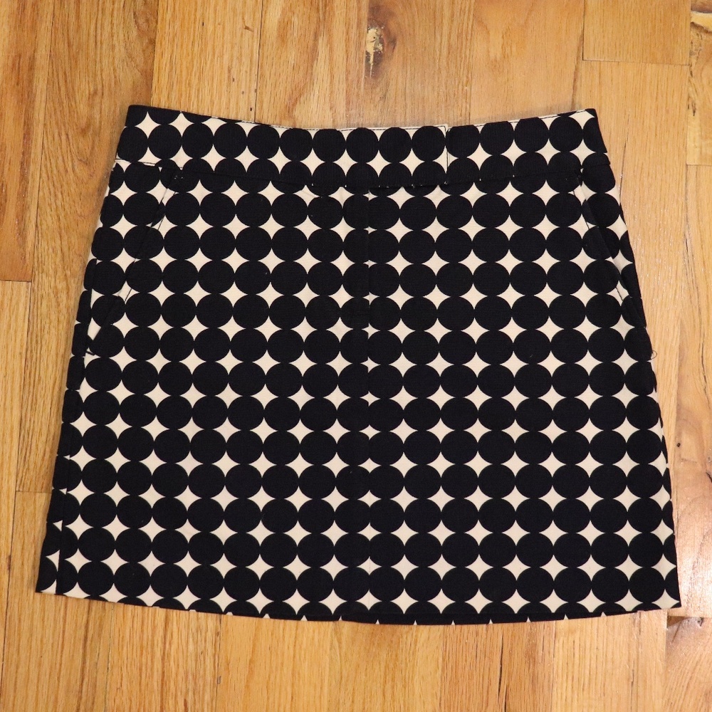 J.CREW POLKA DOT SKIRT - BLUE AND WHITE